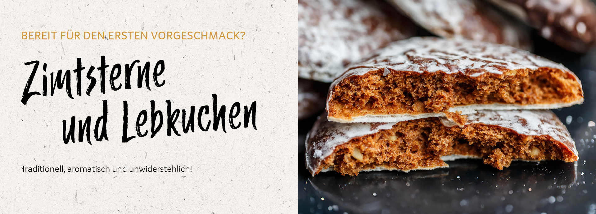 Banner Zimtsterne und Lebkuchen