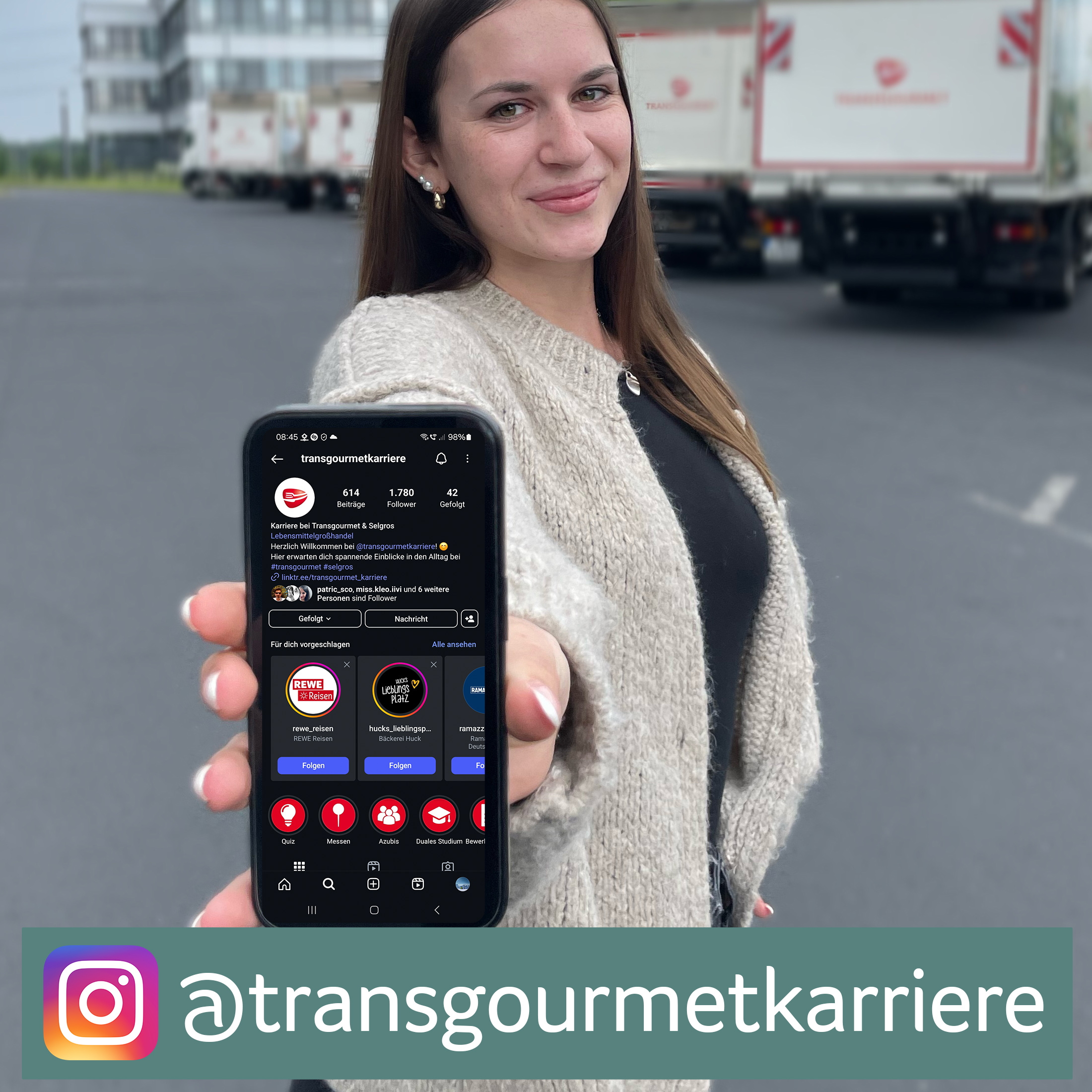 Für spannende Einblicke und auch mal was zum Schmunzeln: folge uns auf Instagram