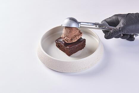 Nahaufnahme Zubereitung Dessert