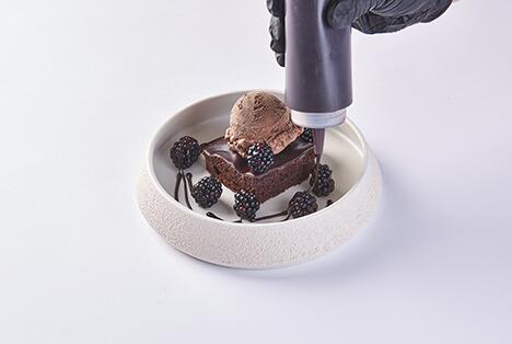 Nahaufnahme Zubereitung Dessert