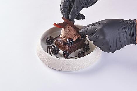 Nahaufnahme Zubereitung Dessert
