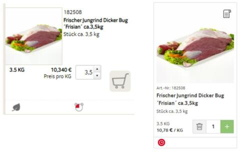 Änderungen Shop Gebinde3