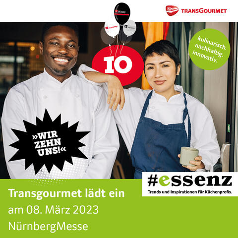 Werbebanner Transgourmet #essenz am 08. März 2023 in der MesseNürnberg