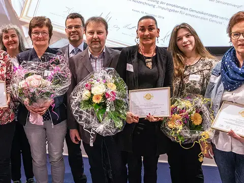Die Gewinner unserer Preisverleihung "Vom Kostenfaktur zum Glücksfaktor" auf der Altenpflegemesse in Hannover 2018