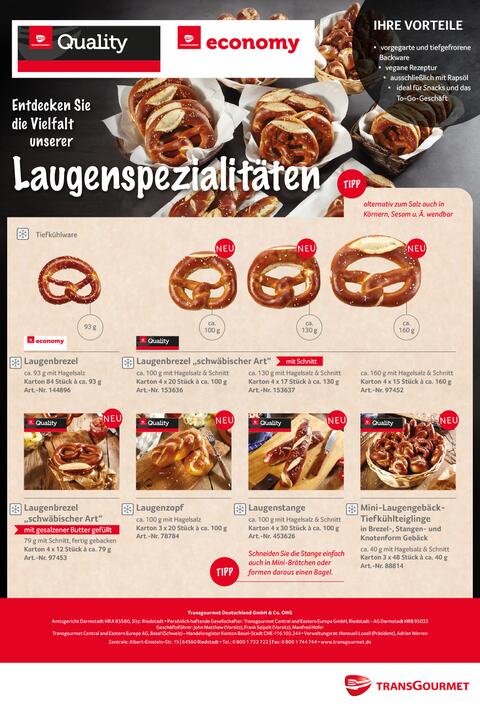 Transgourmet Quality – Laugenartikel
