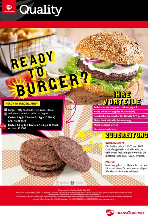 Transgourmet Quality - Ready to Burger