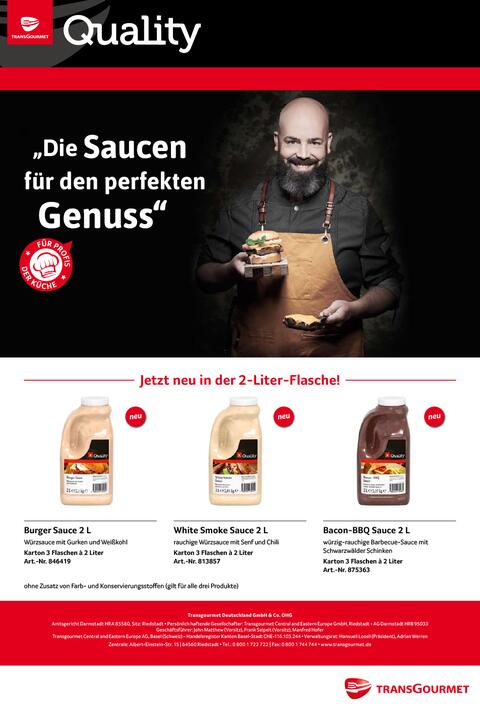 Transgourmet Quality - Burger Saucen