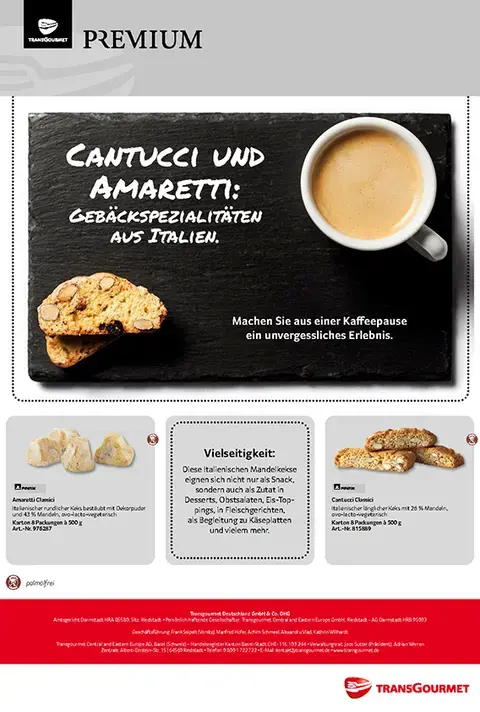 Transgourmet Premium Cantucci und Amaretti