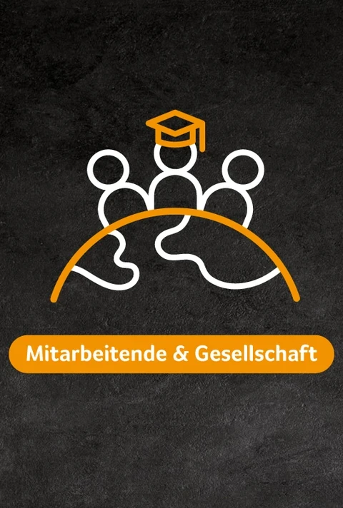 Grafik Nachhaltigkeit "Mitarbeitende & Gesellschaft"